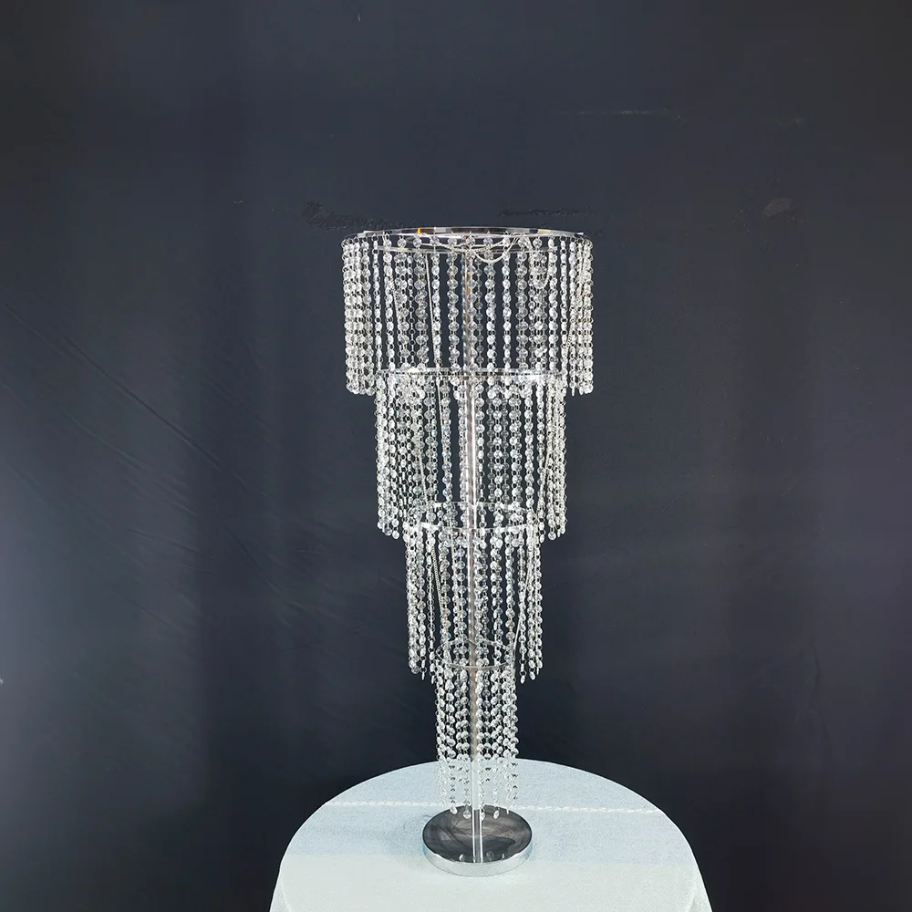 

New wedding props acrylic crystal bead curtain road guide window stage wedding venue decoration flower utensils