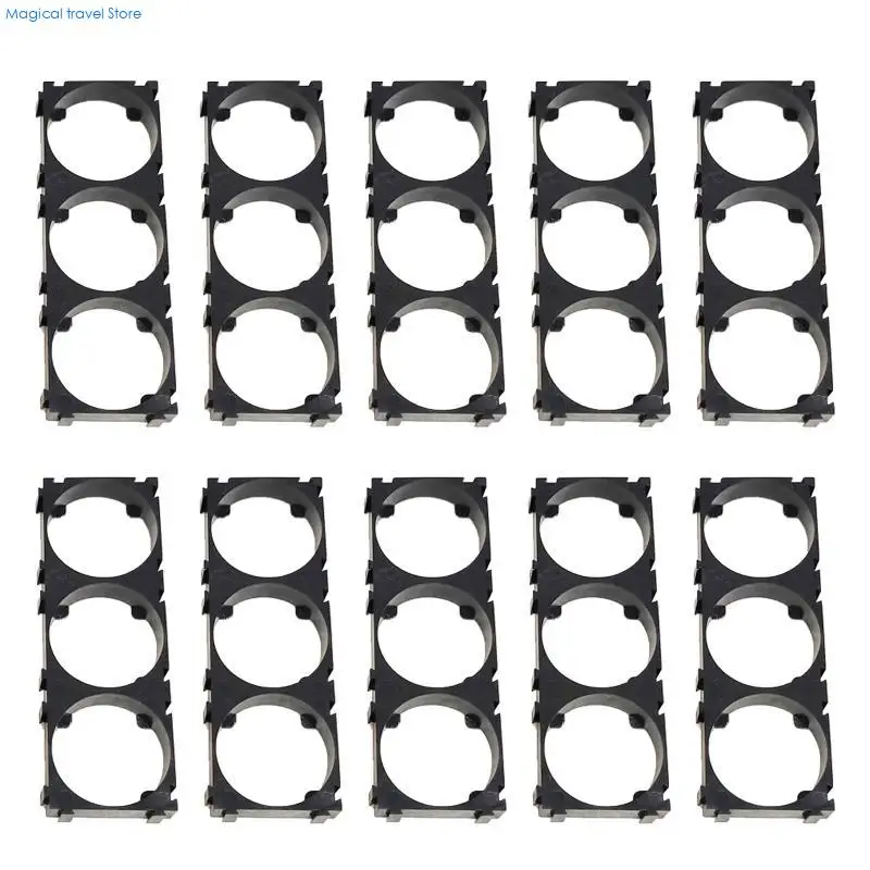 N2UB 10 Pcs 32650 2x/3x Battery Holder Bracket Cell Safety Anti Vibration Plastic Brackets for 32650 Batteries Replacement