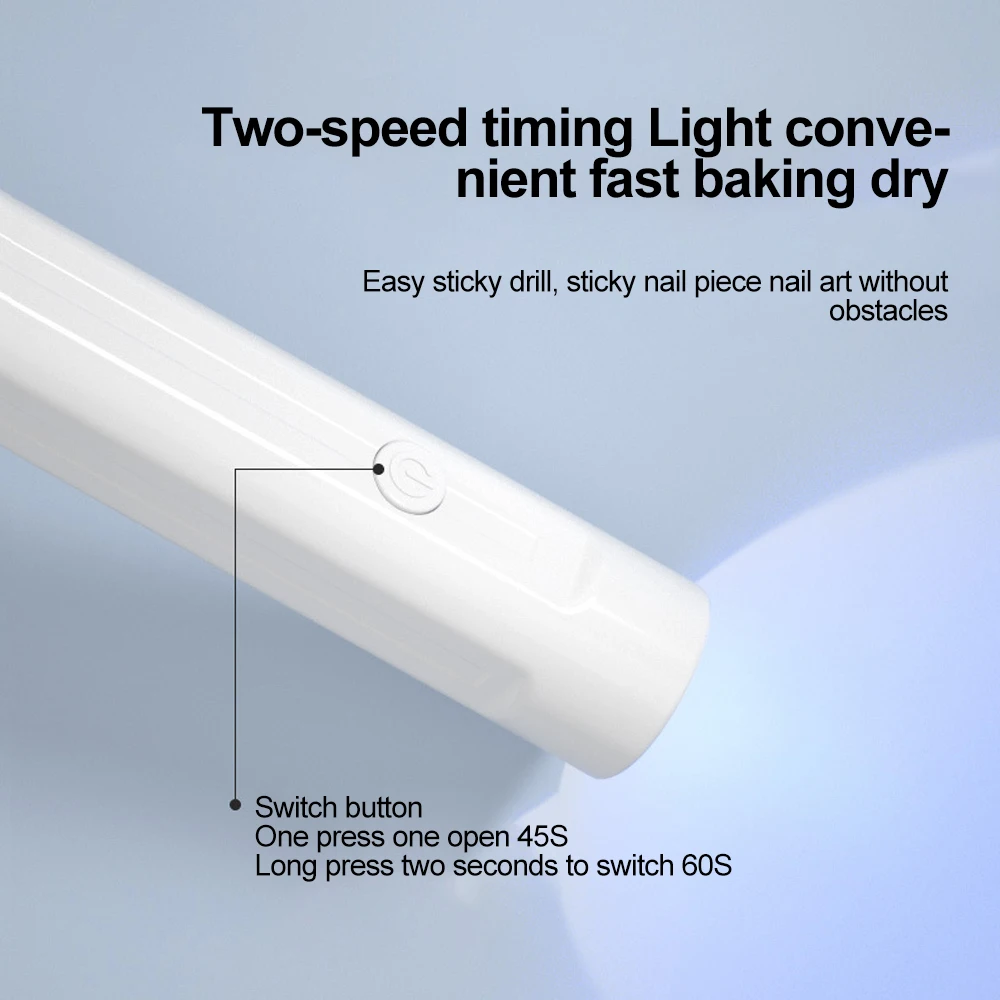 Mini lampe à ongles portative, Machine à ongles Portable, outil de séchage des ongles, magasin de manucure, photothérapie, stylo lampe de poche professionnelle