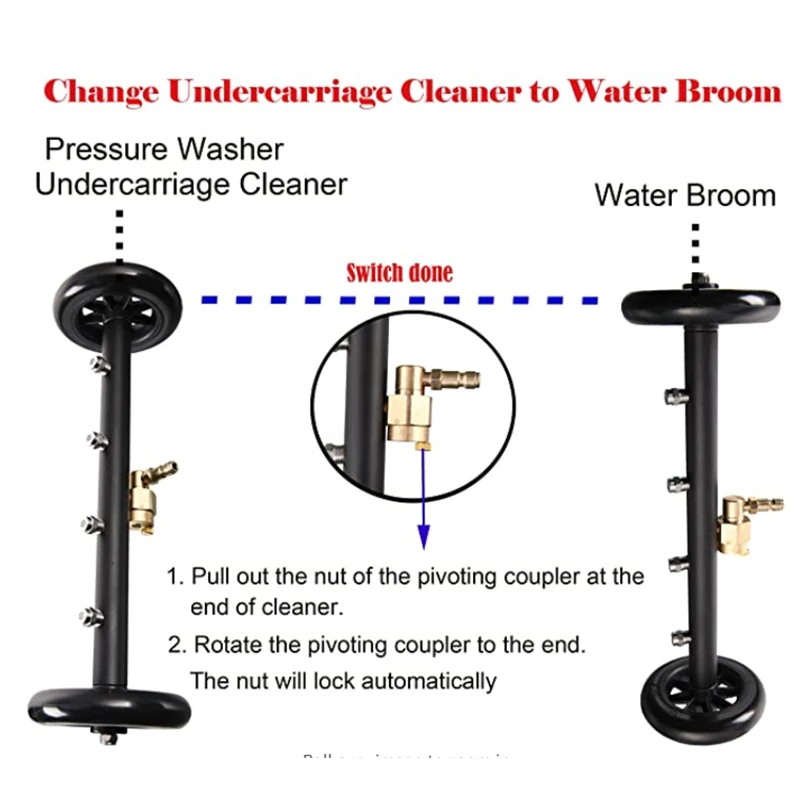 ROUE Dual-Function Undercarriage Pressure Washer Cleaner 1/4\