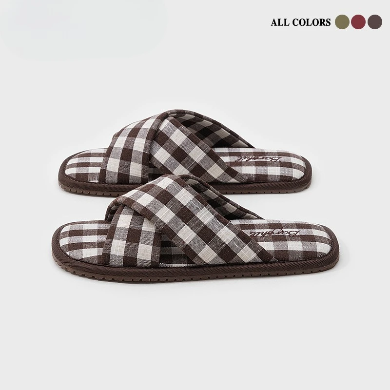 

Multi - colored Breathable Non - slip Silent TPR Sole Slippers for Women's and Men's Home Office Hotel Apartment All Year Wear