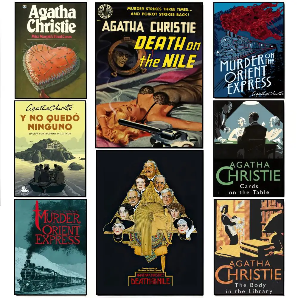 Classic Mystery Novel Writer Art -AAgatha Christie Poster Poster HD  Waterproof Wall Sticker Bar Living Room Decor Gift