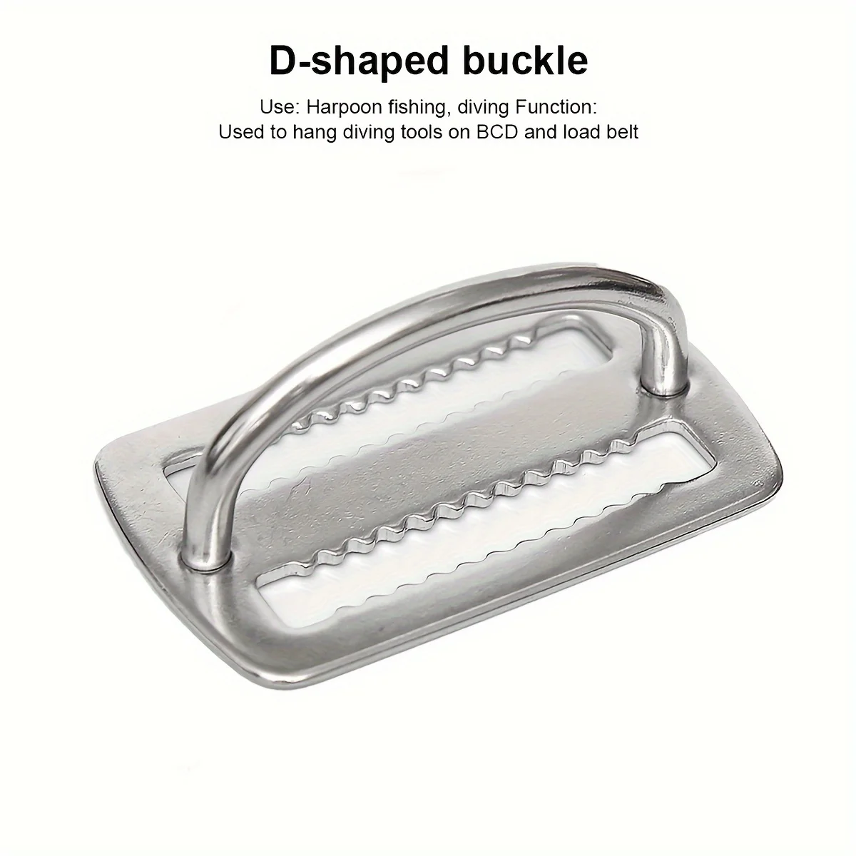 1pc Stainless Steel D-Ring Belt Keeper - Rustproof & Flexible for Diving, Spear fishing & Outdoor Leisure
