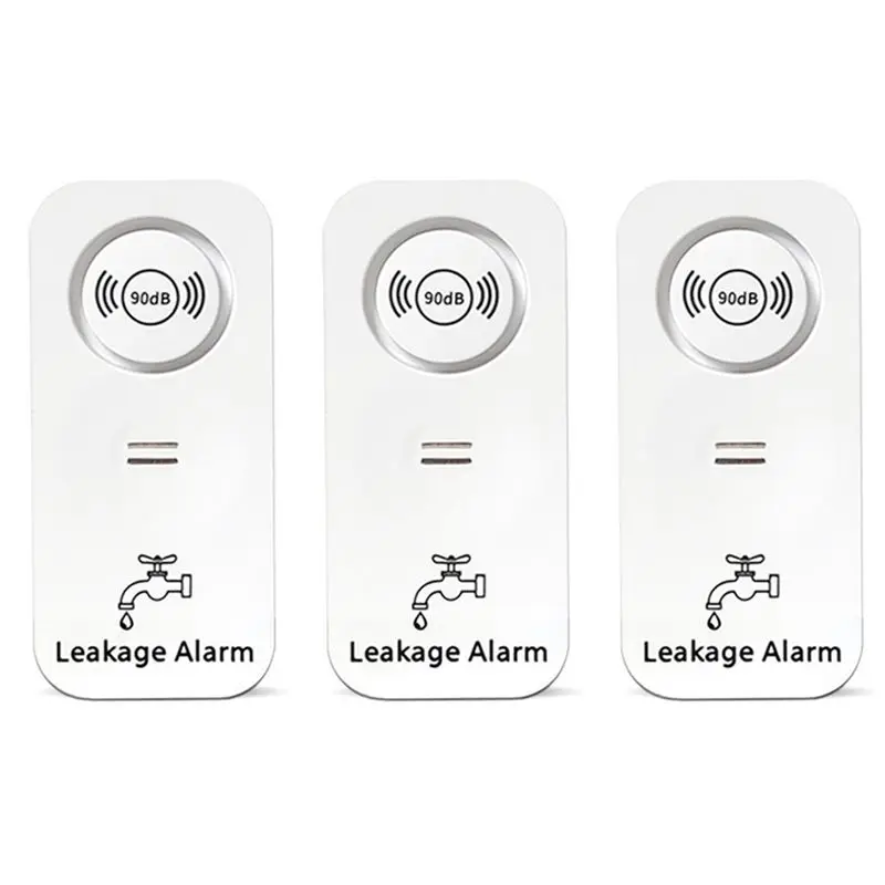 

3PCS Wireless Water Sensor Water Leakage Detector 90Db High Pitch Alarm Forkitchen Bathroom Basemen-A12I