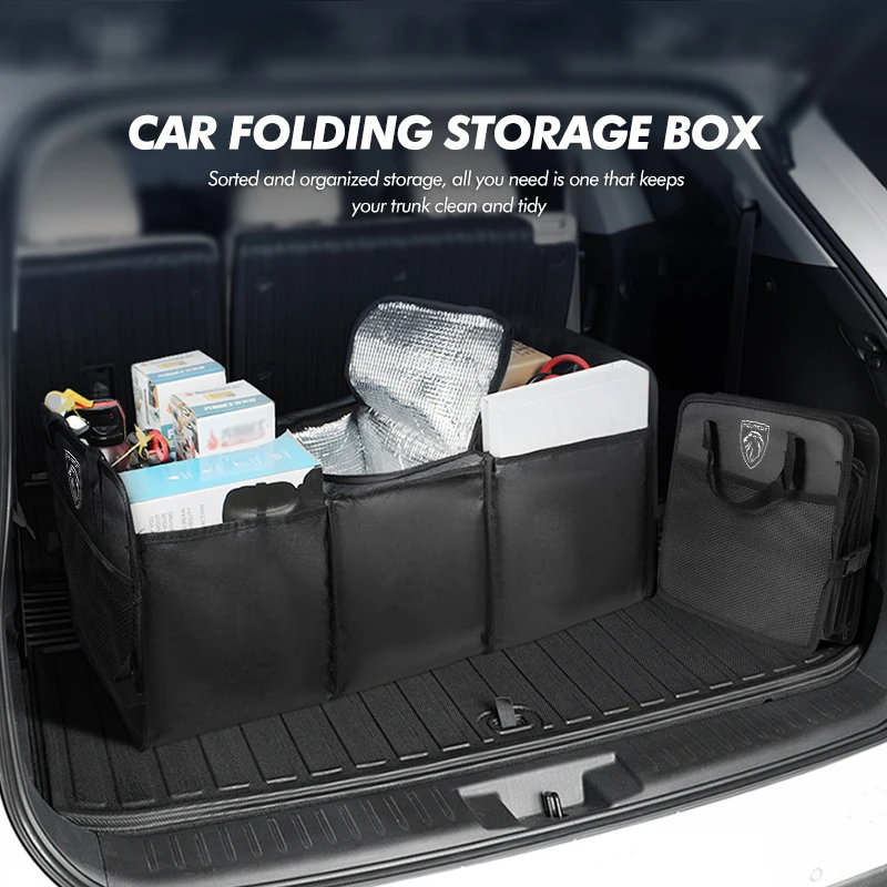 Car Insulation Trunk Folding Storage Box Organizer Accessories For Peugeot 307 308 206 207 208 407 508 5008 106 107 205 4008 301