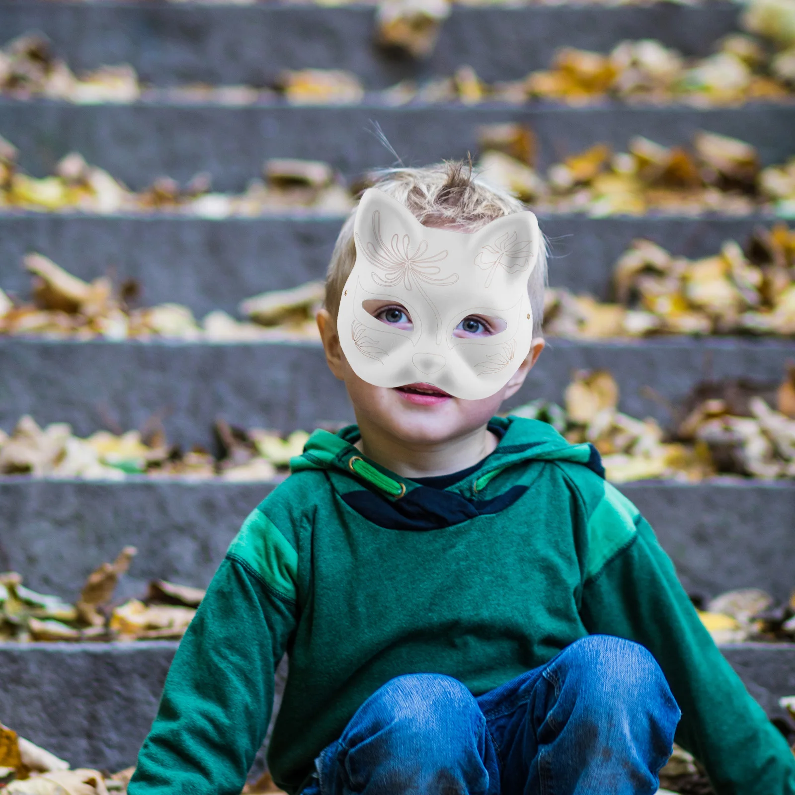 

Cat Face Mask Masks Blank Cats For Cosplay Party Diy Carnival Paper Handmade Make up Man