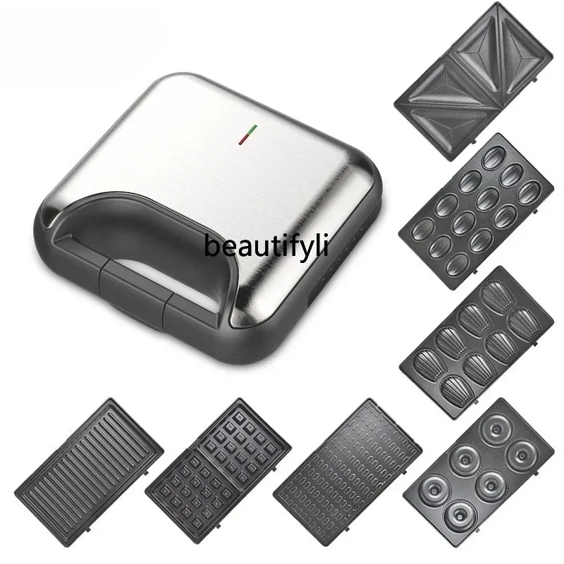 Bandeja antiadherente para hornear, panqueques, sándwiches, donuts, barbacoa, gofres multifunción para el hogar siete en uno