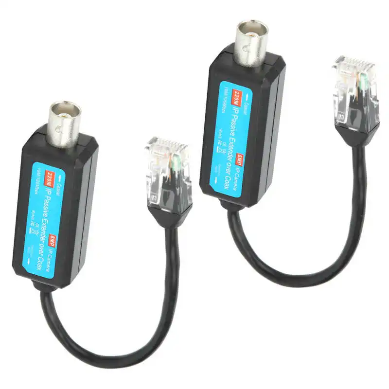 Pair IP Passive Extender Over Coax Coaxial Network Transmitter 8MP HD for Web Camera new