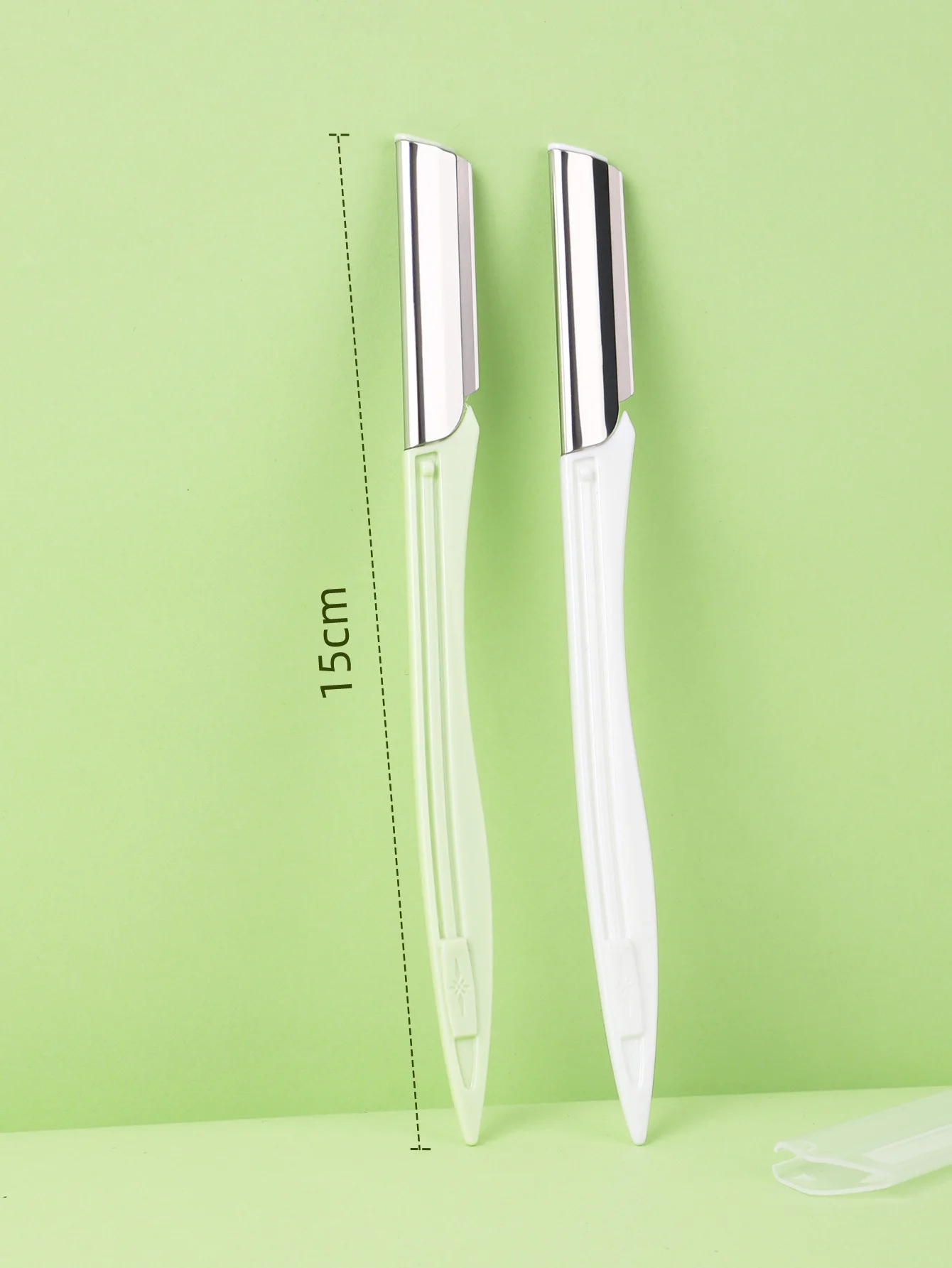 2 Stainless Steel Eyebrow Razors, Safety Blade Depilation Trimmer Razors, Facial Body Female Eyebrow Shaping Tools