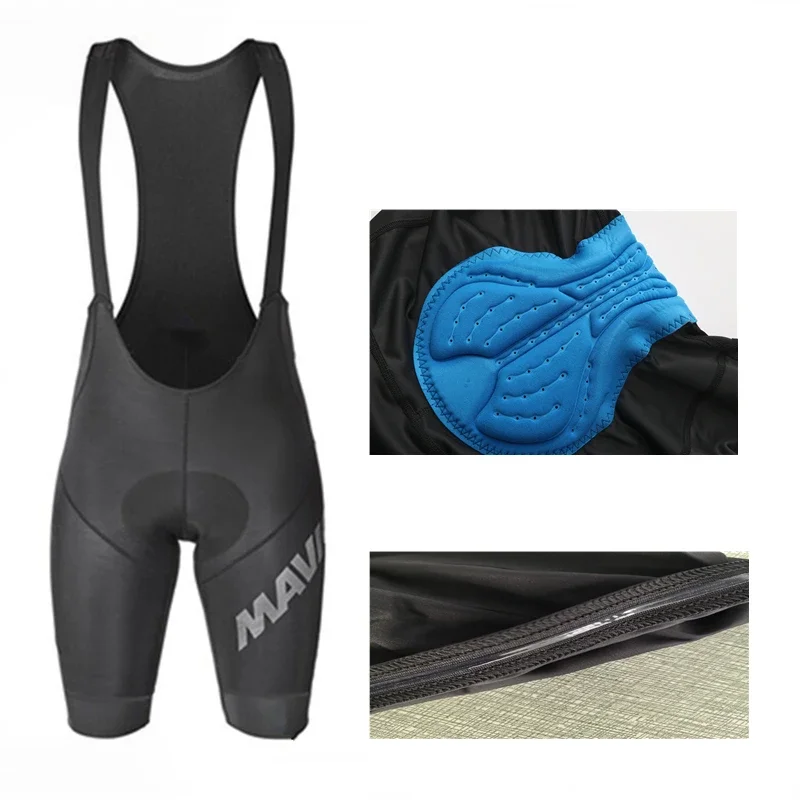No Logo Men Cycling Bib Shorts Summer Quick Dry 4D Cushion Anti‑Slip Leg Grips Road Bike MTB Bicycle Riding Shorts Cycling Wear