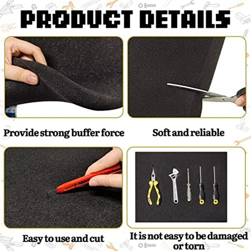 

Лист из пенополиэтиленовой пены — 4 упаковки подушечек из пенополиуретана для упаковки и поделок, толщина 16 x 12 x 1 дюйм — A62I