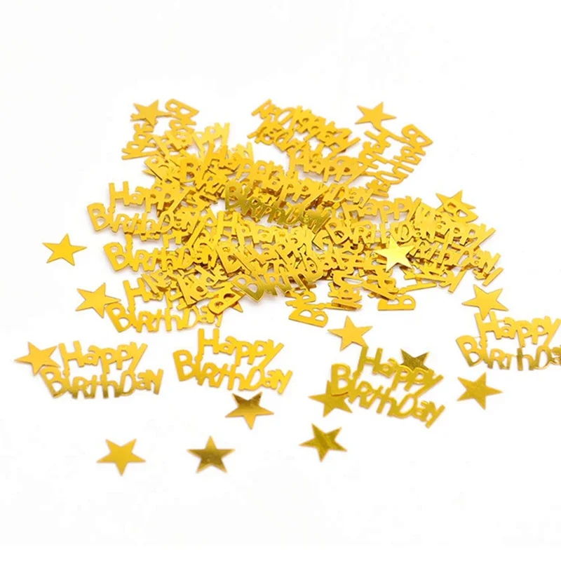 Gold Happy Birthday Confetti Party Decoration Wedding Table Scatters Decorations