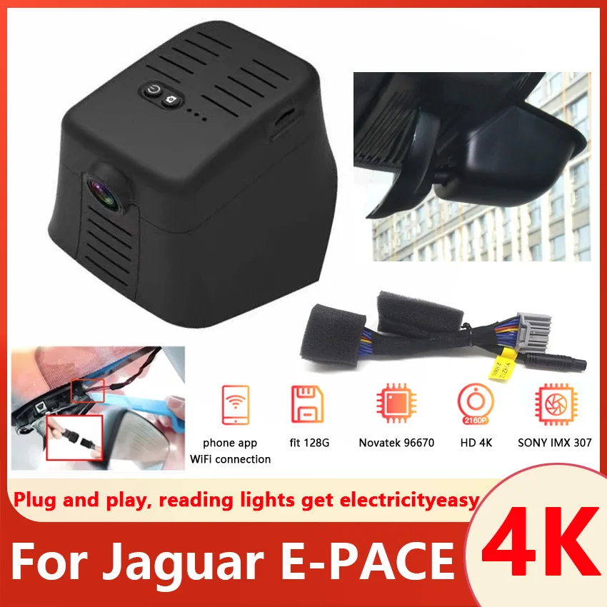 

Dash Cam For Jaguar E-PACE R-DYNAMIC SE BLACK 2024 WIFI Car DVR,Plug and play DashCam,Car Accessories