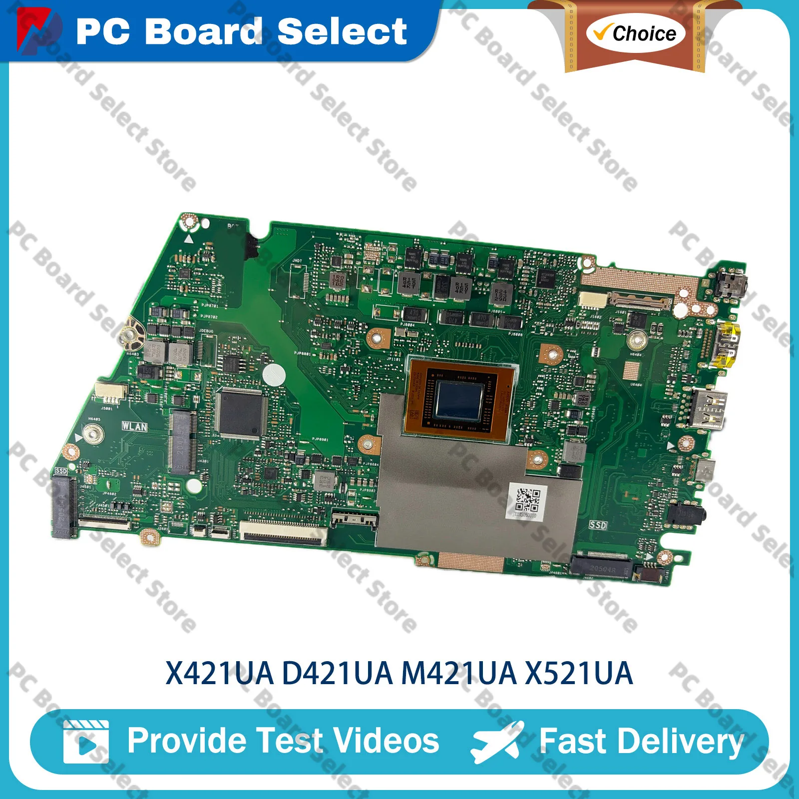 X521UA X421UA Mainboard For ASUS VivoBook D433M X521U X421U X521UAY M521U M533UA D521U Laptop Motherboard With R3 R5 R7 CPU