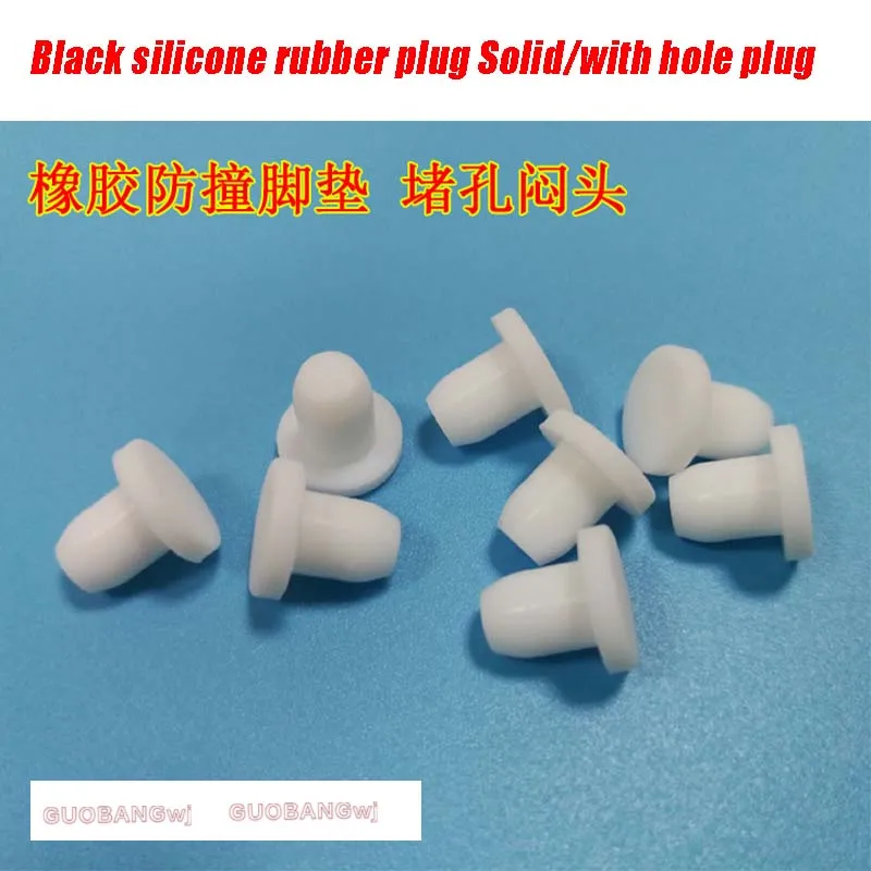 

16PCS 3mm-14mm Black Silicone Rubber Hole Plugs Solid T Type High Temperature Seal Stopper Dustproof Plug