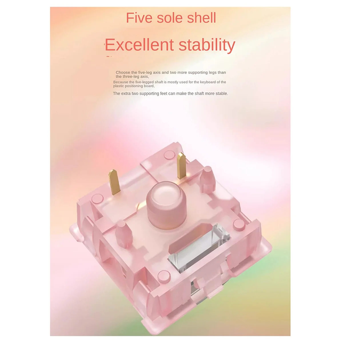 

M86K 110Pcs V3 Switch Lubed Silent Switches Mechanical Keyboard Linear Tactile 5Pin Hot Swap PA66 Pre Lubed Honey Peach Shaft