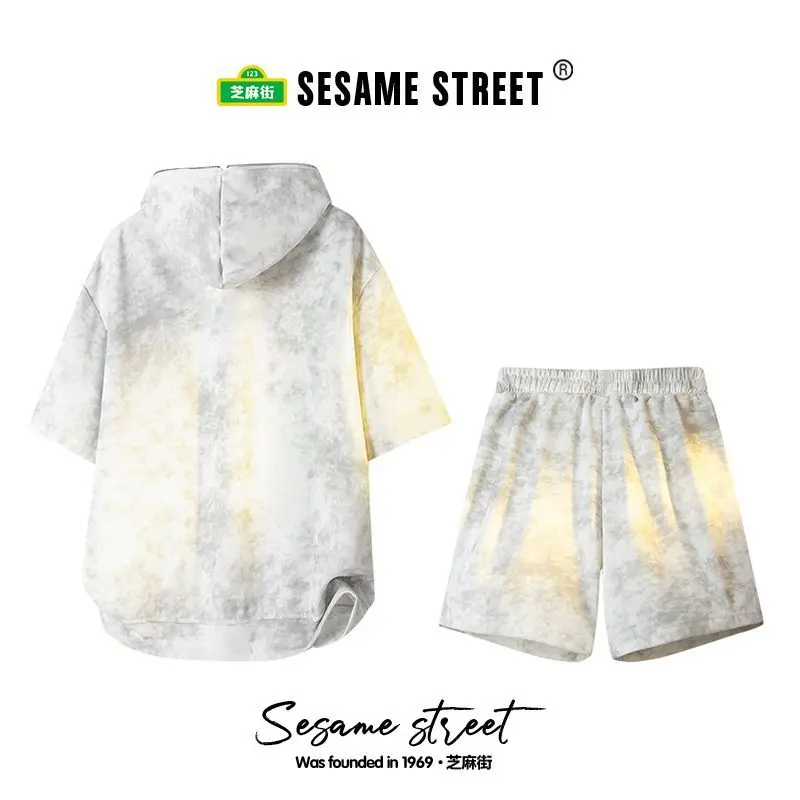 طقم شورت ثقيل نصف سحاب بأكمام قصيرة طقم اتجاه الصيف للرجال