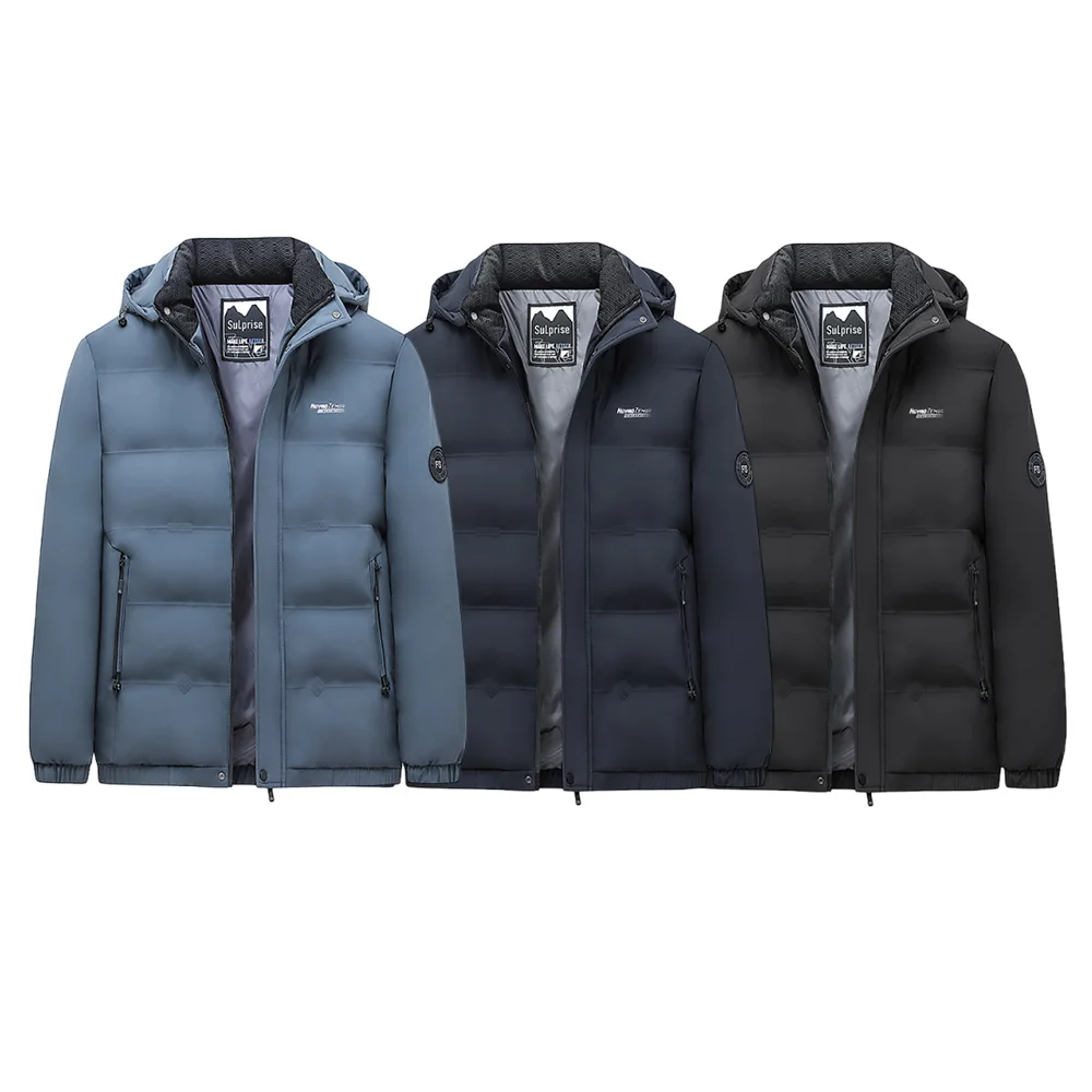 

Men's high-quality designer leather coat, detachable, hooded casual leather coat, men's multi-functional jacket, winter jacket