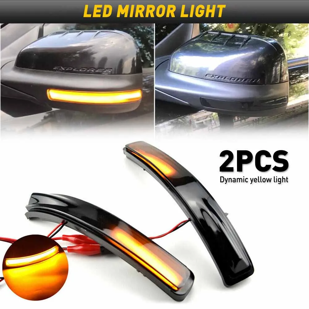 

Side Mirror Dynamic LED Turn Signal Light For Ford Explorer 2011-2019 Superbright Rear View Mirror Indicator Blinker Lamp