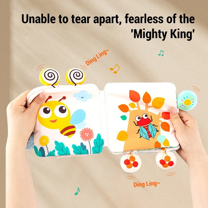 ألعاب الأطفال الجديدة الكرتون الحيوانات ذيل الطفل القماش كتاب التعليم المبكر لعب الوالدين والطفل التفاعلية 0-36 شهرا لعبة الوليد الحسية #4