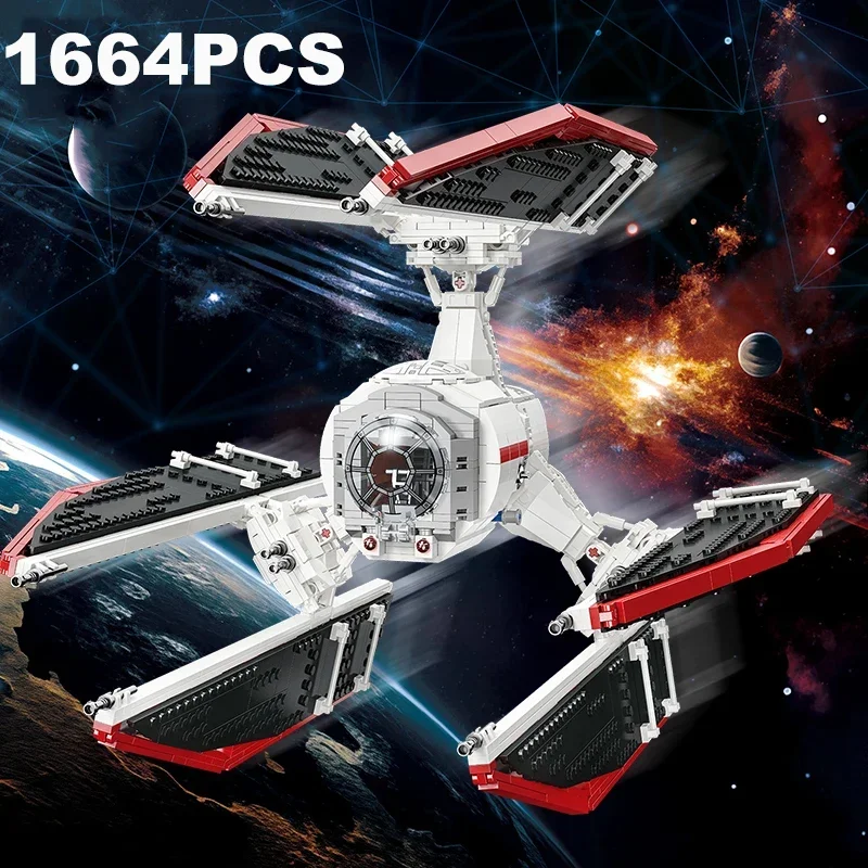 1664PCS Defender Fighter Building Blocks Spaceship Starfighter Model Bricks Kits Desktop Decoration Toys For Kids Holiday Gifts