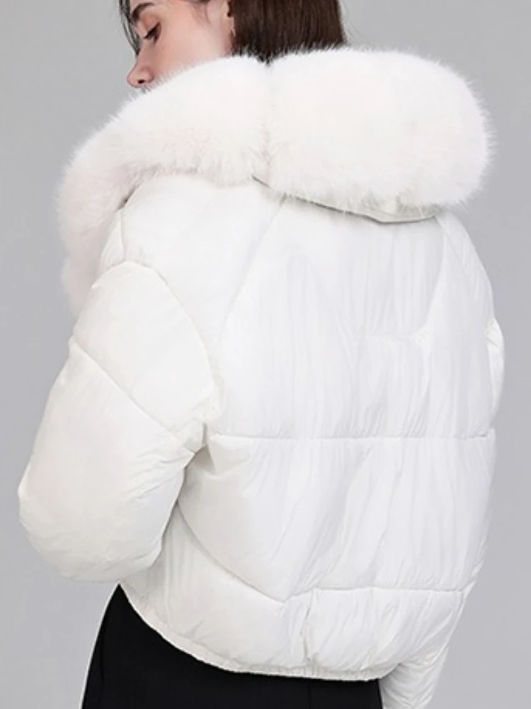 AOSSVIAO 2026 Women's Winter Parkas Stylish Thick Warm Cold Resistant Cotton Padded Coat With Large Faux Fur Collar Outerwear