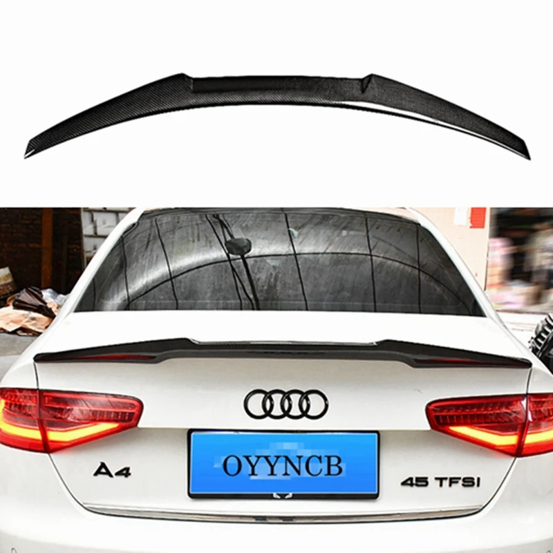 

FOR AUDI A4 B8.5 2013-2016 Sedan M4 Style Carbon fiber Rear Spoiler Trunk wing FRP Forged carbon