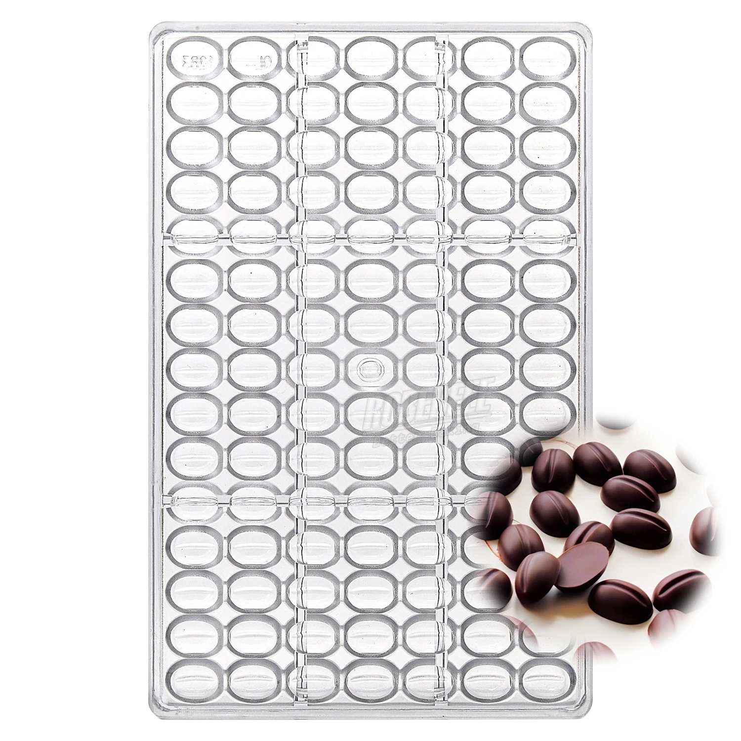 105 Cavities Small Bean Cube Shape Polycarbonate Chocolate Mold Candy Maker Ice Sugarcraft Template Tray DIY Baking Tools