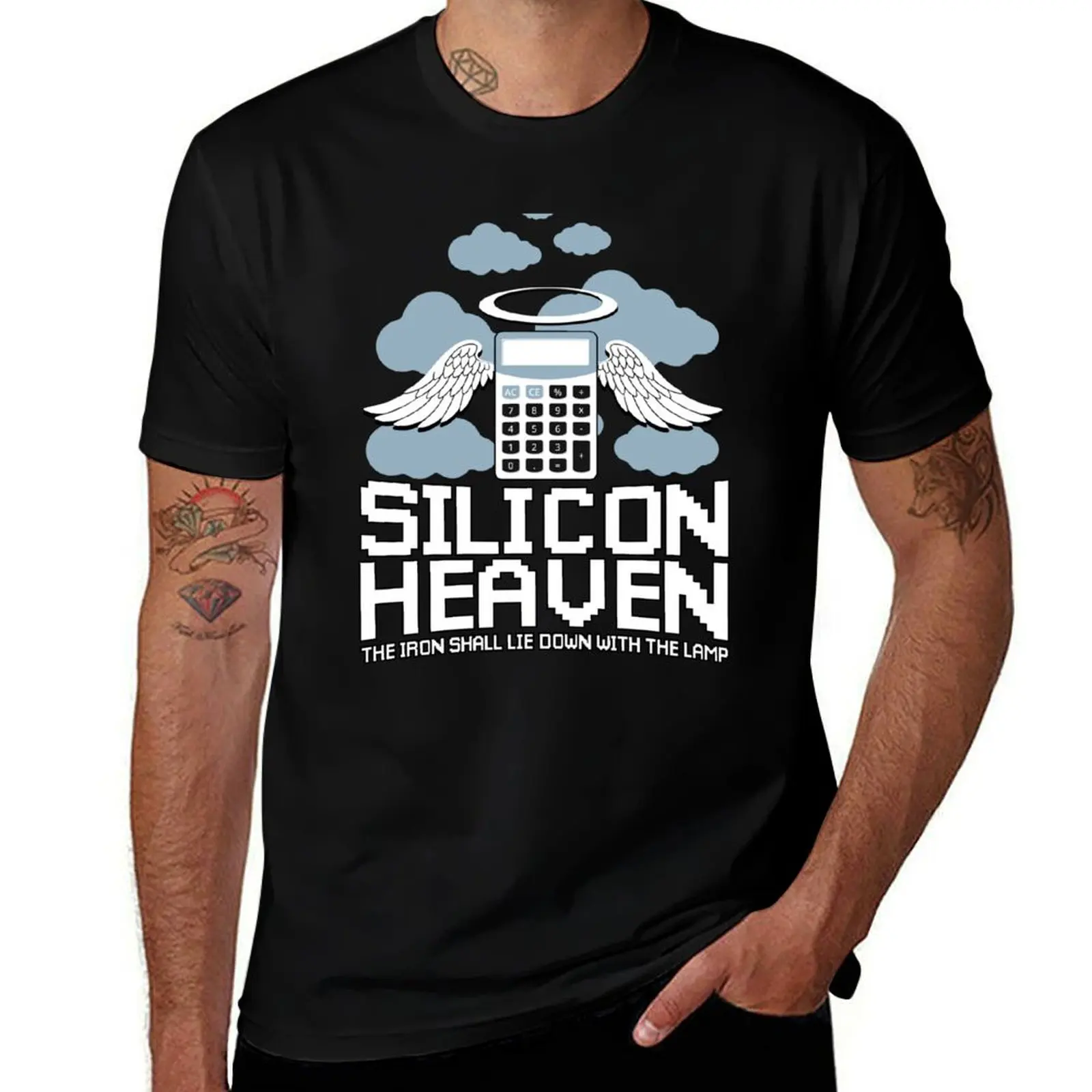 

Silicon Heaven T-Shirt Aesthetic clothing plain summer top street wear plain black t shirts men