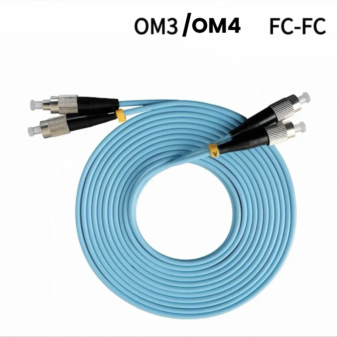оптоволоконный патч-корд FC-FC OM3 OM4 дуплексный 20 м 30 м 100 м FC DX Многомодовый кабель 1 м2 м3 м5 м7 м10 м оптоволоконная перемычка бесплатная доставка ELINK