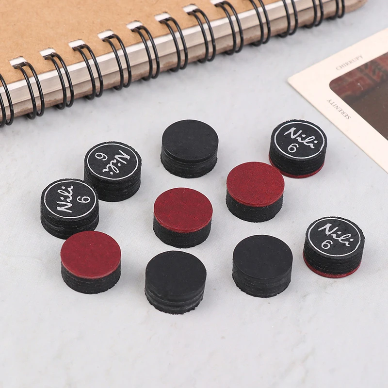 

5Pcs/set 14MM Cue Tip 6 Layers Quality Pool Billiard Leather Cue Tip Nine-Ball Cue Head Snooker Cue Tip Billiard Accessories