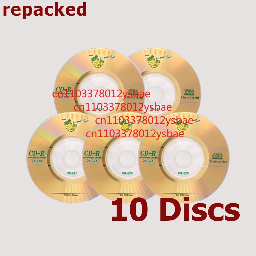 Mini CD-R 32x 8cm 210 MB Blank CD Recordable Mini Discs 210MB Banana - 10 Discs