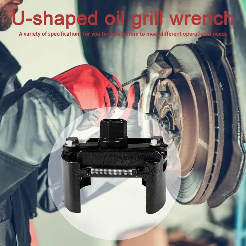 Universals Oil Filter Wrench U-shaped 80-105mm Adjustable Oil Filter Removal Tool With Sawtooth Design For Motorcycles Cars