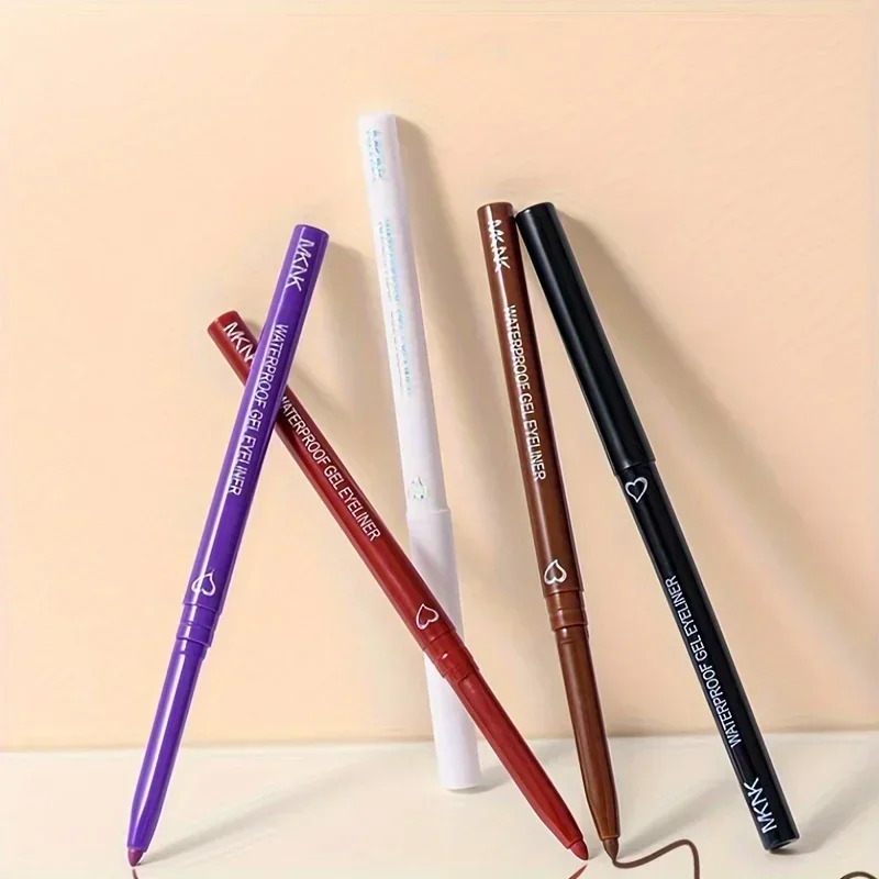 6 Colors Eyeliner Gel Pencil Lying Silkworm Pen Waterproof Red Blue Black Brown Easy Wear Lasting Shiny Eyes Makeup Eyeliner ﻿