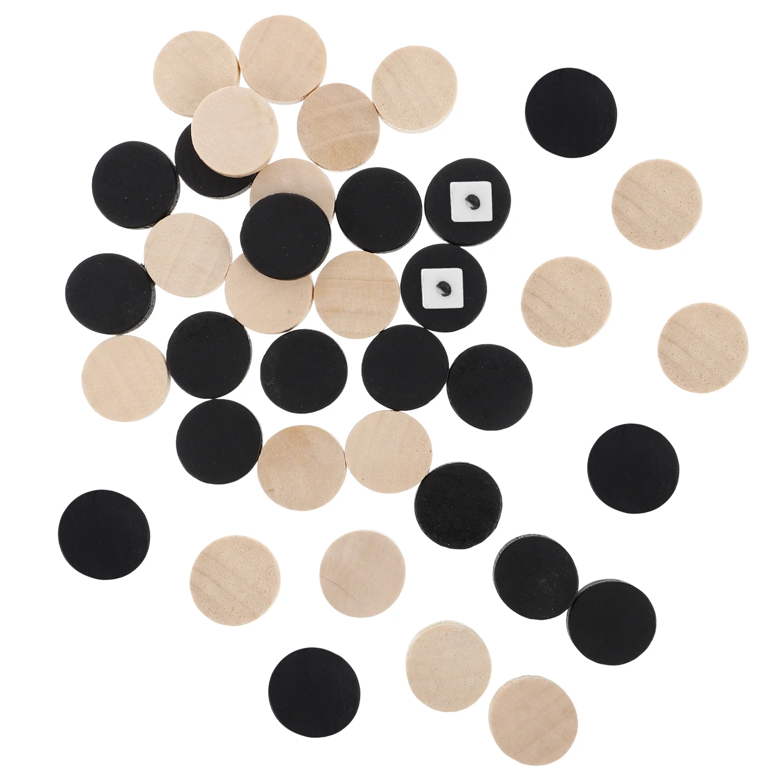 30 Pcs Backgammon Board Wooden Checkers Chess Replacement Chessboard Accessories For Game Travel