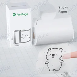 Peripage-papel adhesivo translúcido para impresora A6A9, autoadhesivo, térmico, sin BPA, paquete de caja de 1 rollo