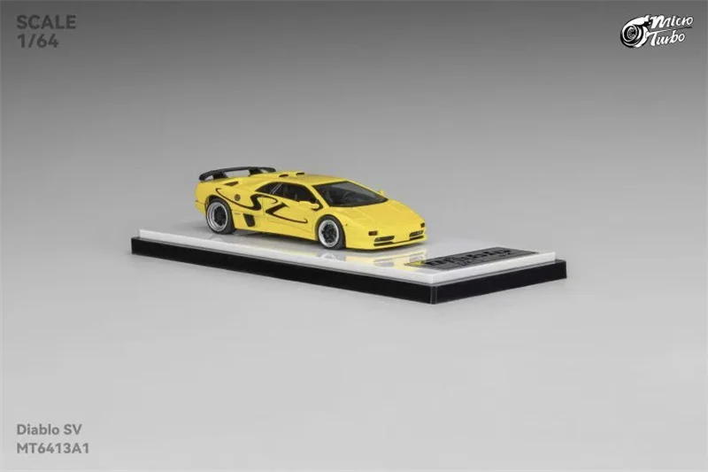 

Micro Turbo 1:64 Diablo SV металлик желтый литой автомобиль модели подарки