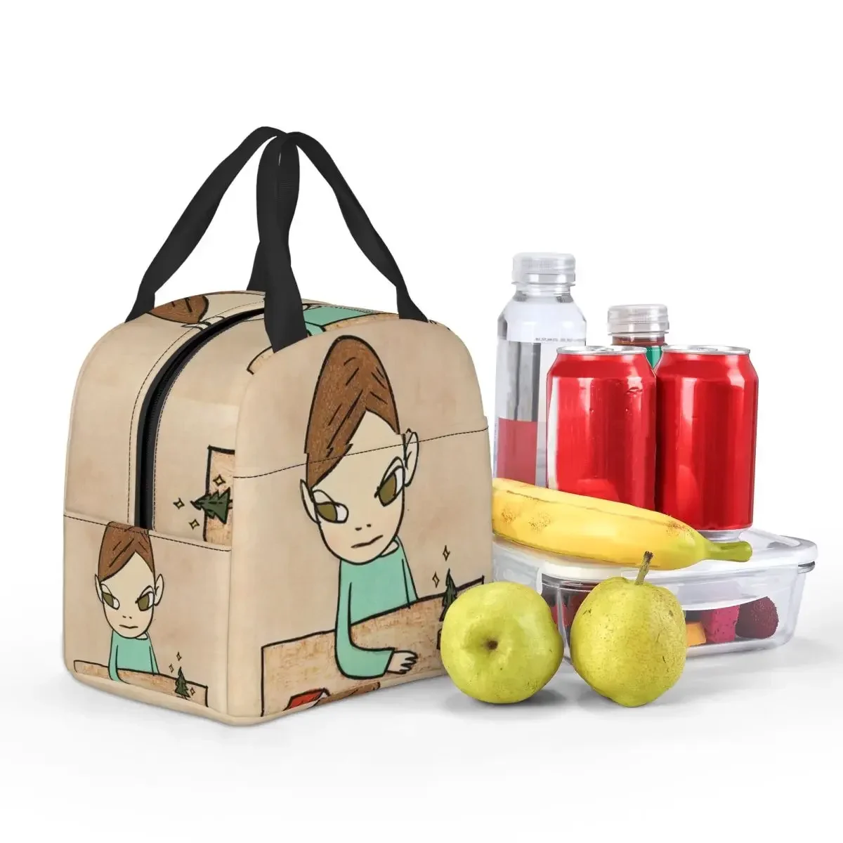 

Nara Japanese Manga Anime Resuable Lunch Box for Women Waterproof Thermal Cooler Food Insulated Lunch Bag