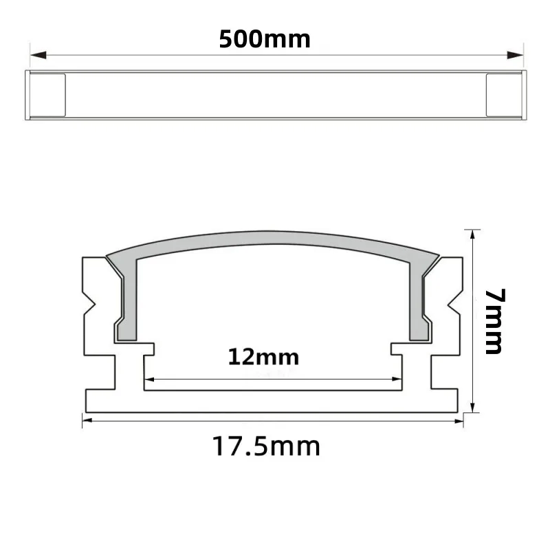 1-30 pces conduziu a lâmpada do armário da lâmpada do armário de cozinha é aplicável a 8-12mm 5730/5050/2835 conduziu o suporte do slot de alumínio