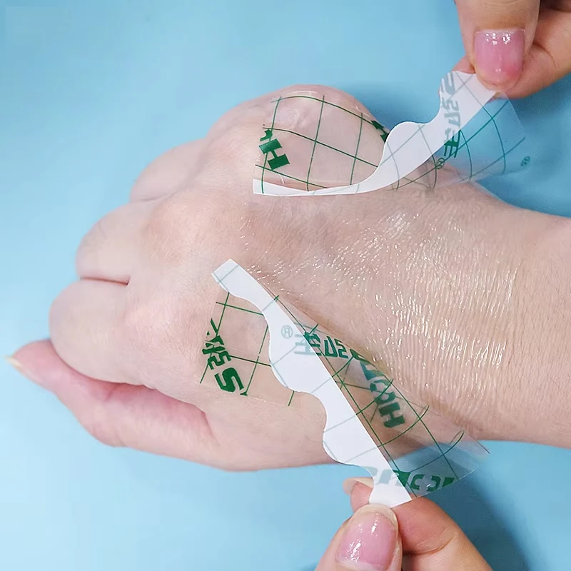 50 Stück wasserdichtes, transparentes, selbstklebendes Wundverband-Fixierpflaster, Stretch-Fixierband