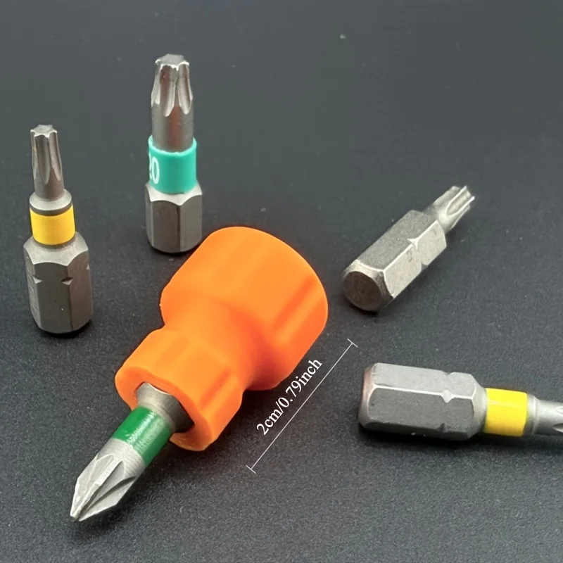 2pcs Bit Storage Set, Anti-Slip Silicone Screwdriver Bit Sleeves, Electric Screwdriver Bit Color-Coded Identification Rings