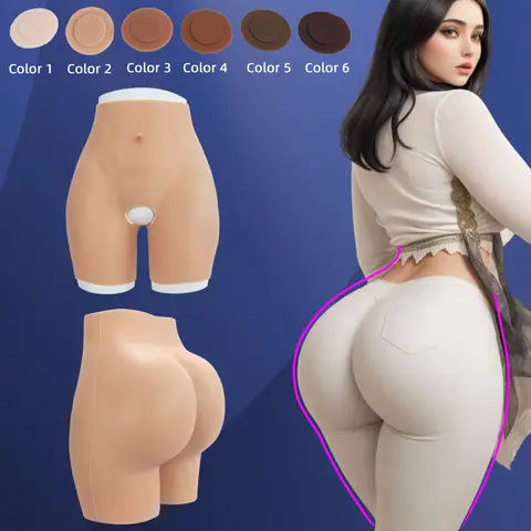 YUERUGOU Silicone Butt Hip Enhancement Women Open Crotch Pants Artificial Hip Shaper Padded Cosplay African Woman Plus Size Wear