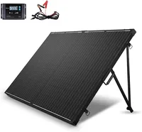 Renogy 200 Watt 12 Volt Portable Solar Panel with Waterproof 20A Charger Controller, Foldable 100W Solar Panel Suitcase with Adj