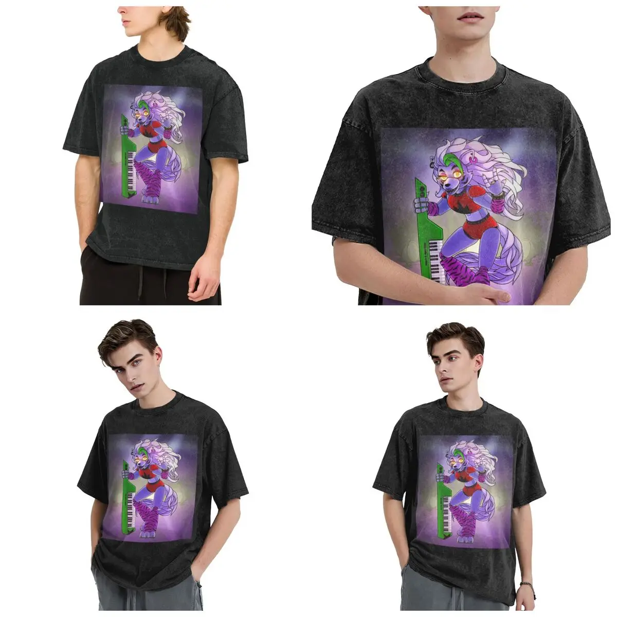 تي شيرت Roxanne Wolf Hip Hop بأكمام قصيرة تي شيرت مغسول تي شيرت كاجوال للرجال والنساء