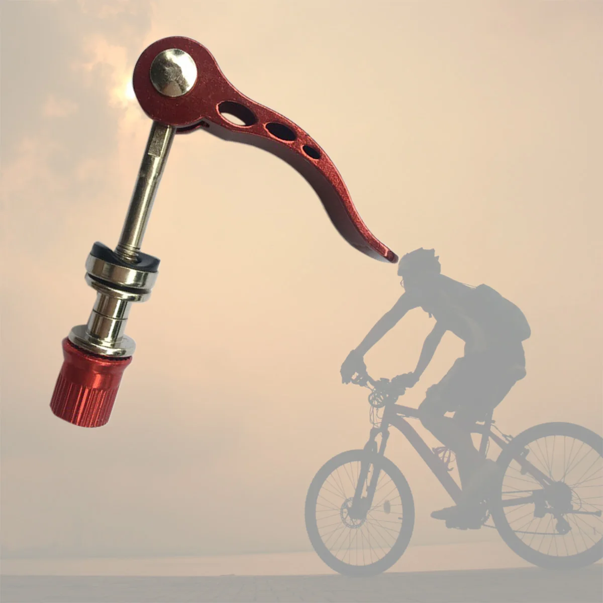 Quick Release Hub Road Mountain Bike Front Rear Axle Hollow Shaft Red Aluminum Alloy Cnc Machined Cycling Repair Part For