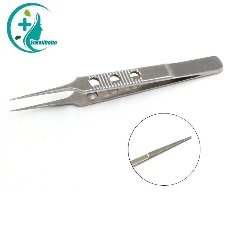 Kleszcze okulistyczne pęseta chirurgiczna 8.5cm przyrządy okulistyczne tytanowa/ze stali nierdzewnej