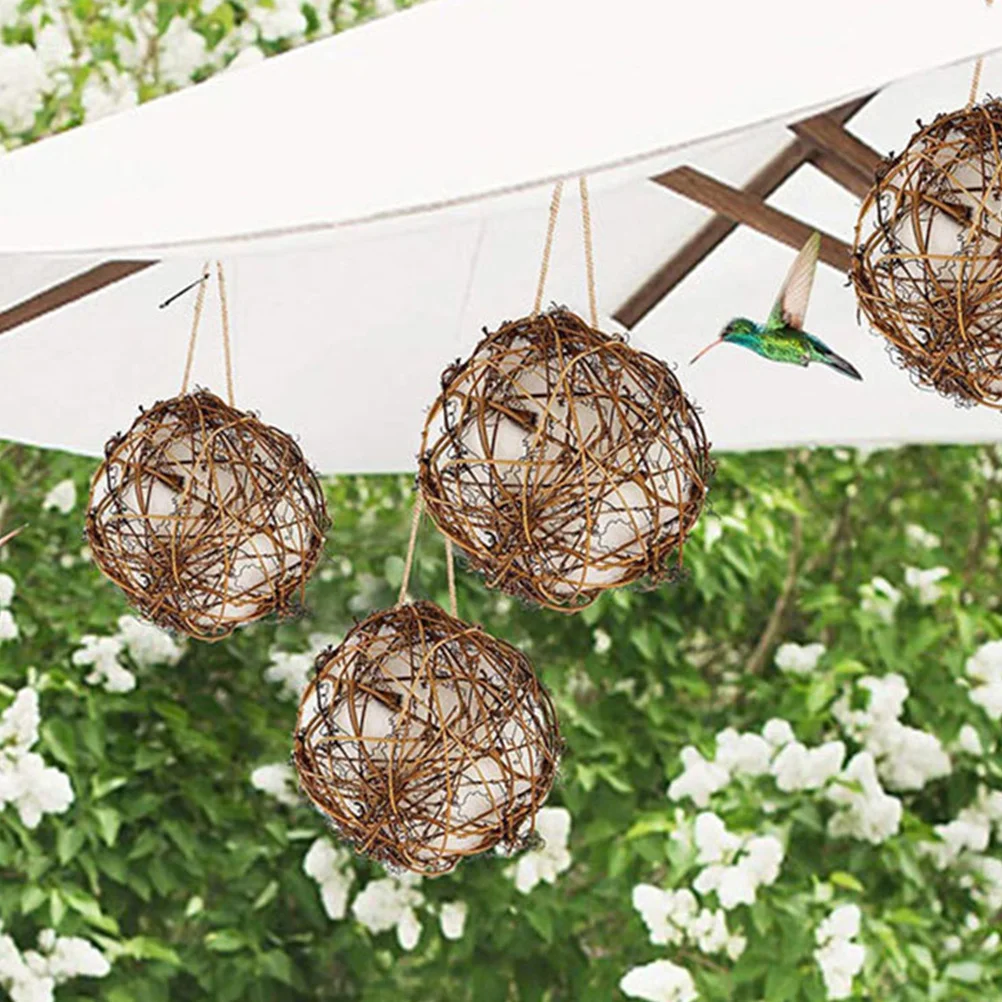 

3Pcs Bird Nest for Yard Outdoor Hummingbird Nesting with Natural Nesting Material Garden Hanging Wildlife Decor