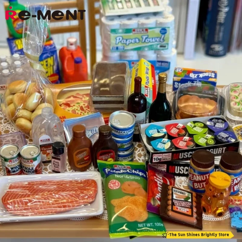 Re-ment-solo para miembros de escena en miniatura, tienda de descuento, Cow'S Mart Hipster, caja ciega, regalo ornamental, nuevo