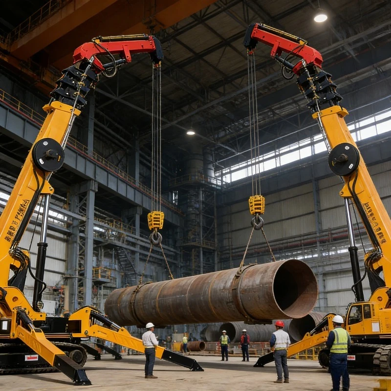 Aerial Work Multi-Functional Spider Crane Portable Floor Hydraulic Mini Hoist Lifting Equipment for Construction