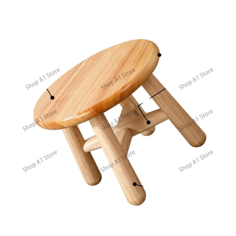 Solid wood small Log simple low stool Children's small wooden Household small bench Shoe change Coffee table